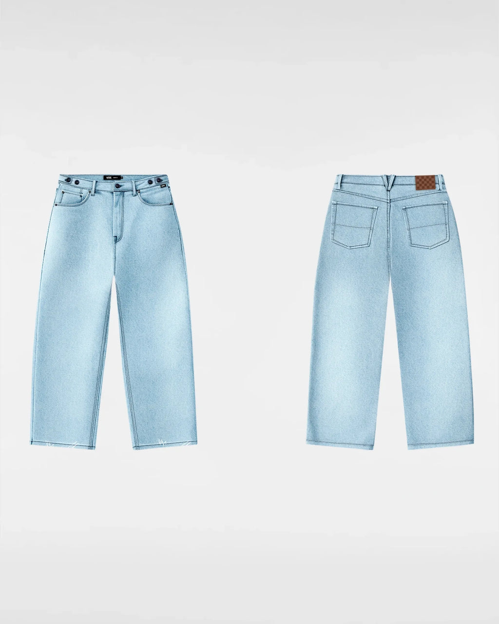VANS Cinched Check 5 Baggy LIGHT STONEWASH kép 2