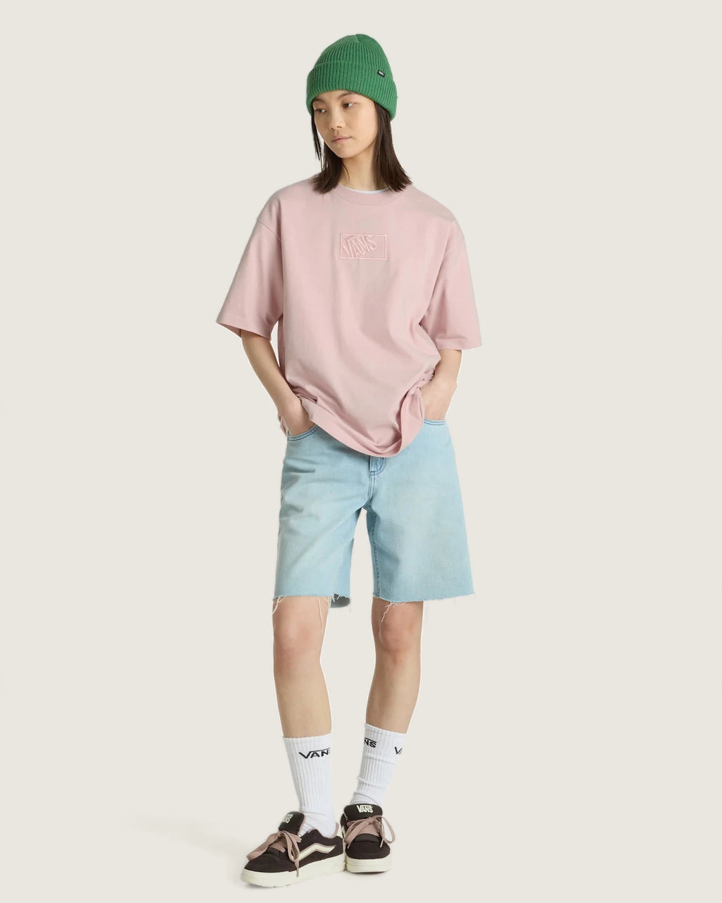 VANS BLOCKED BOX LOOSE SS SEPIA ROSE Póló VN000RAPO3N1 - 5
