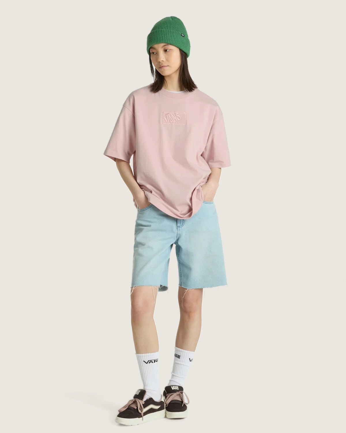 VANS BLOCKED BOX LOOSE SS SEPIA ROSE Póló VN000RAPO3N1 - 5