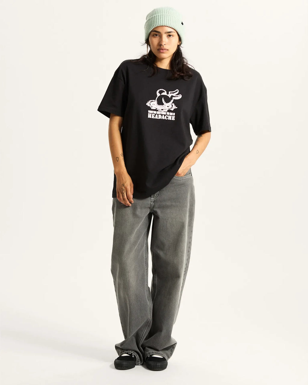 VANS DOWN THE RABBIT HOLE TEE Black kép 5