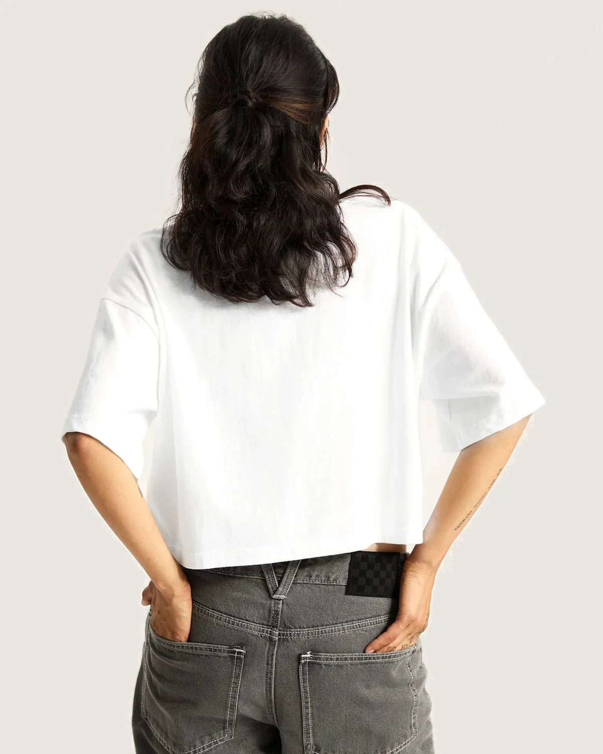 VANS Rhythm Relaxed Crop ss White kép 4