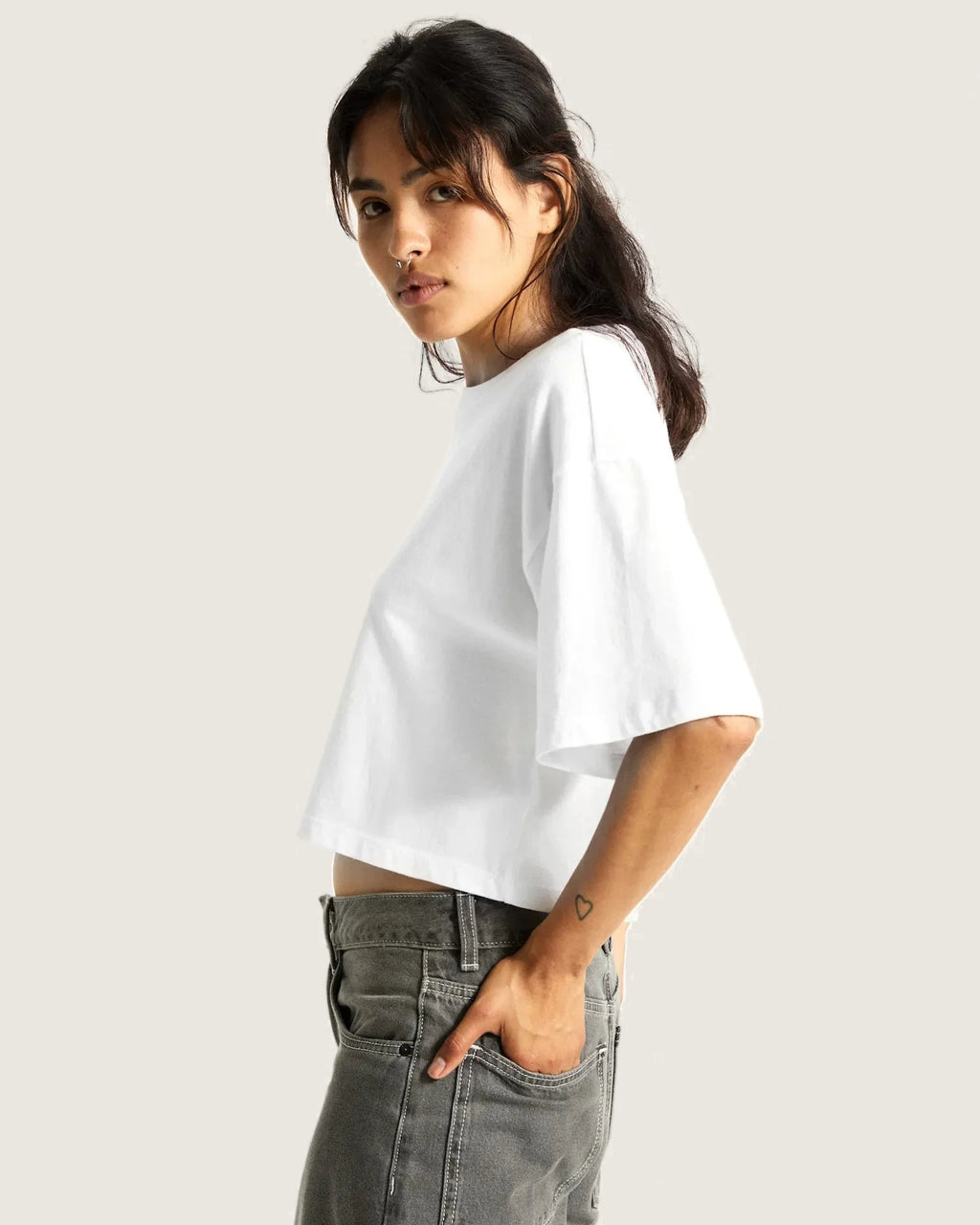 VANS Rhythm Relaxed Crop ss White kép 5