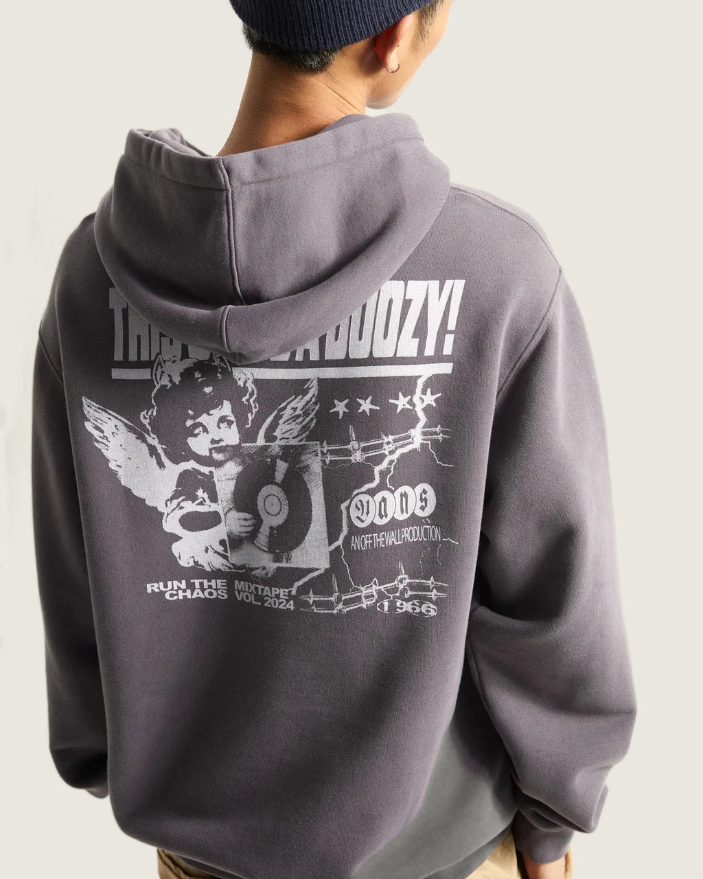 VANS EARTHBOUND LOOSE PO FLEECE MOUNTAIN ESSENTIALS Asphalt Pulóver VN000RD71O71 - 4