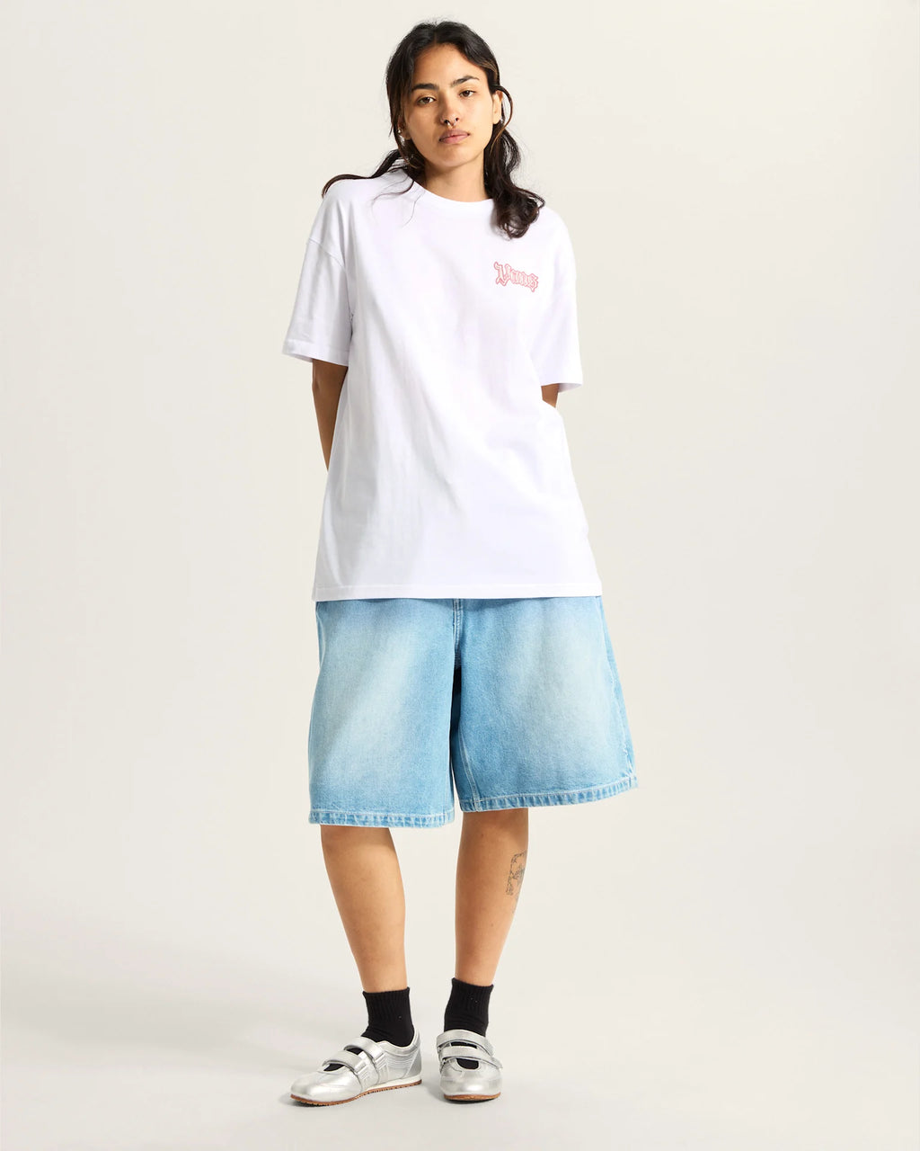 VANS LIL BEAR OS TEE White Póló VN000REFWHT1 - 5