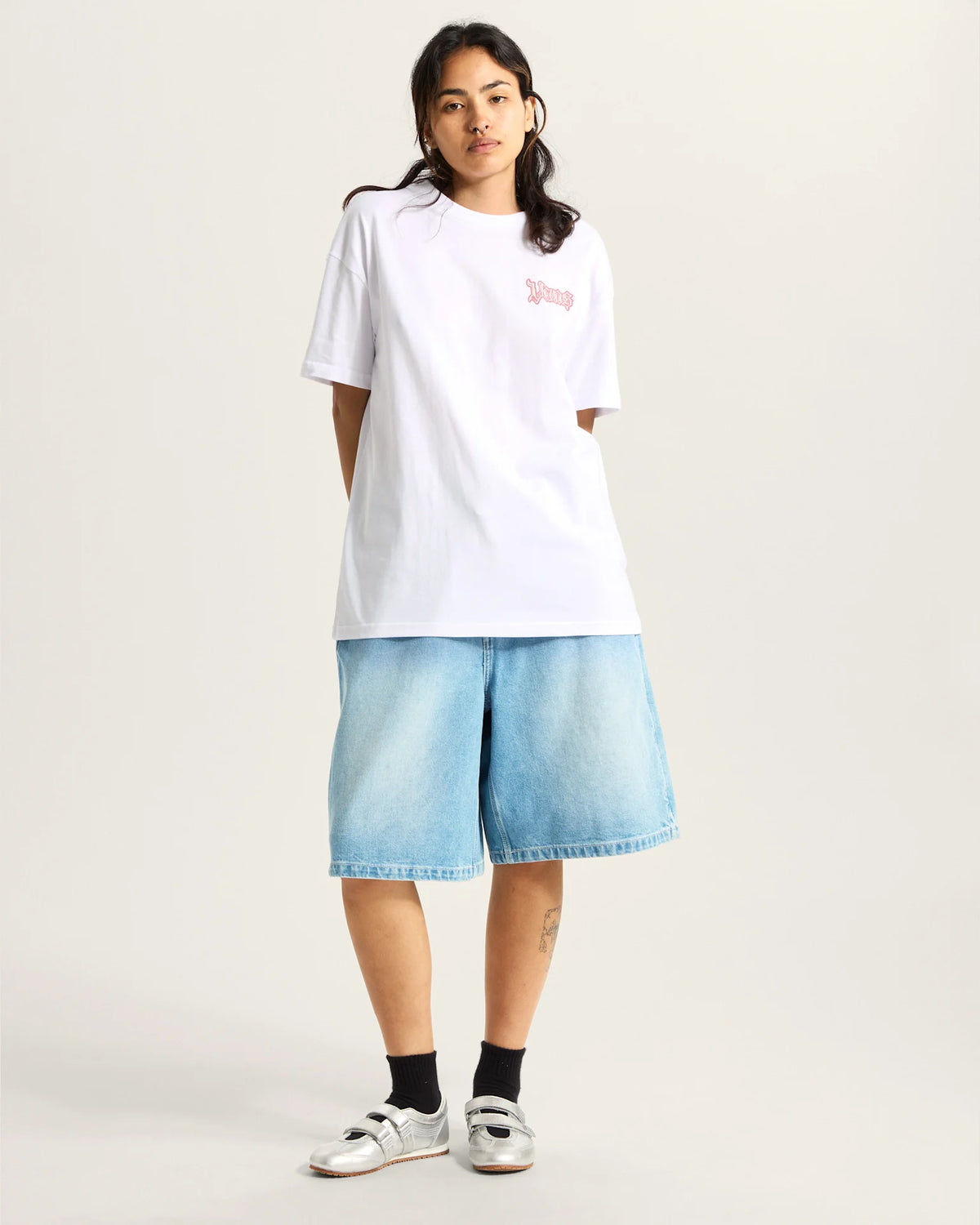 VANS LIL BEAR OS TEE White Póló VN000REFWHT1 - 5