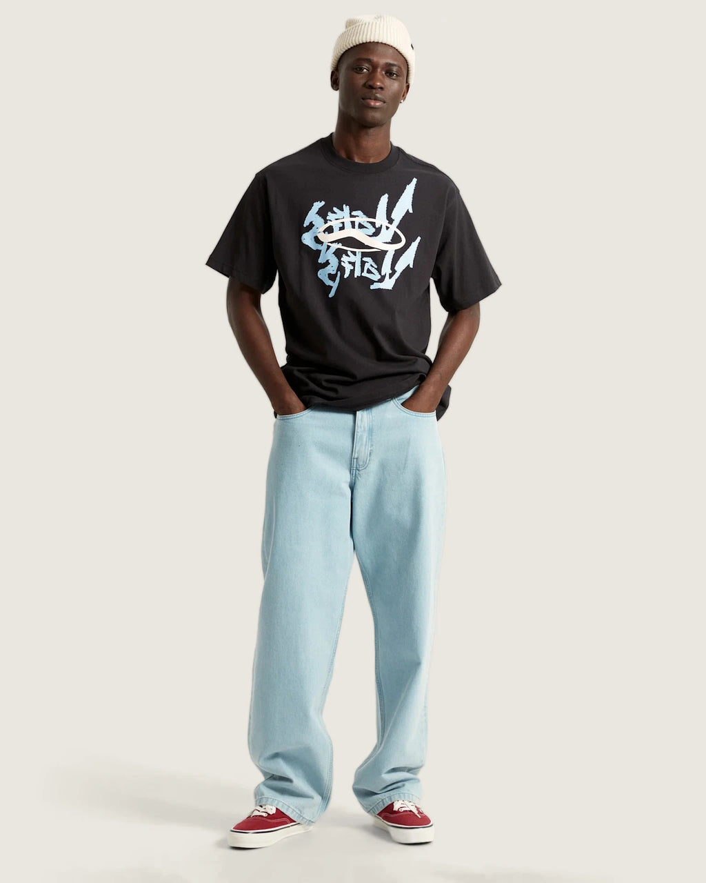VANS MIRROR V LOOSE SS Black Póló VN000RFUBLK1 - 5