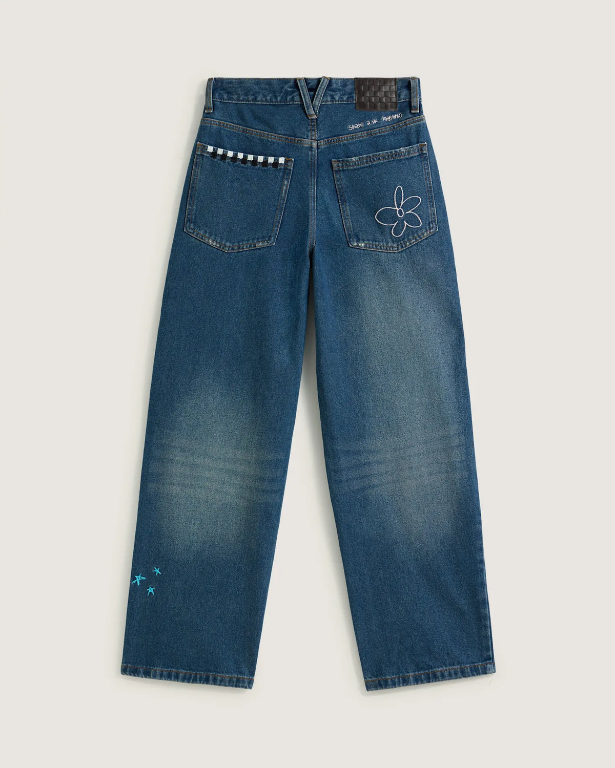 VANS Sirelle Embroidered Pant Vintage Indigo kép 2