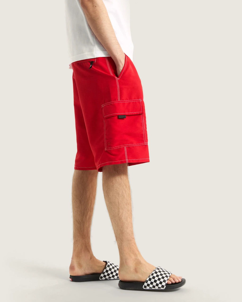 VANS Voyage Long Cargo Boardshort RACING RED Úszónadrág VN000SQHIZQ1 - 5