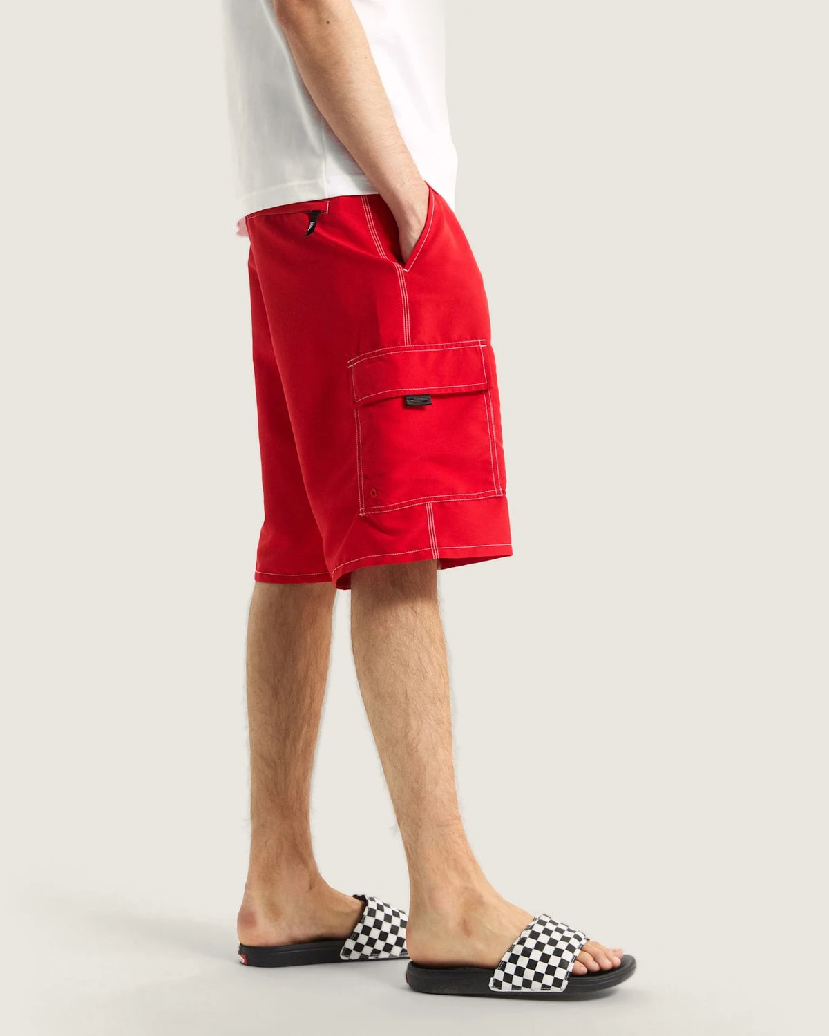 VANS Voyage Long Cargo Boardshort RACING RED Úszónadrág VN000SQHIZQ1 - 5