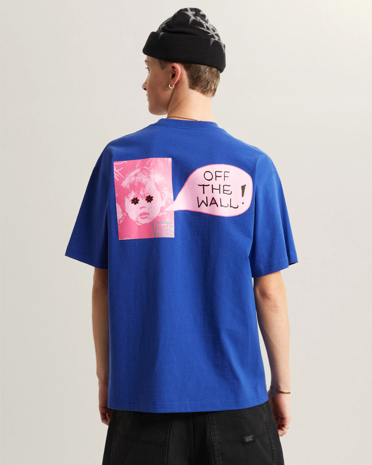 VANS Side Talk SS Tee Royal Cobalt Póló VN000SXDFRX1 - 4