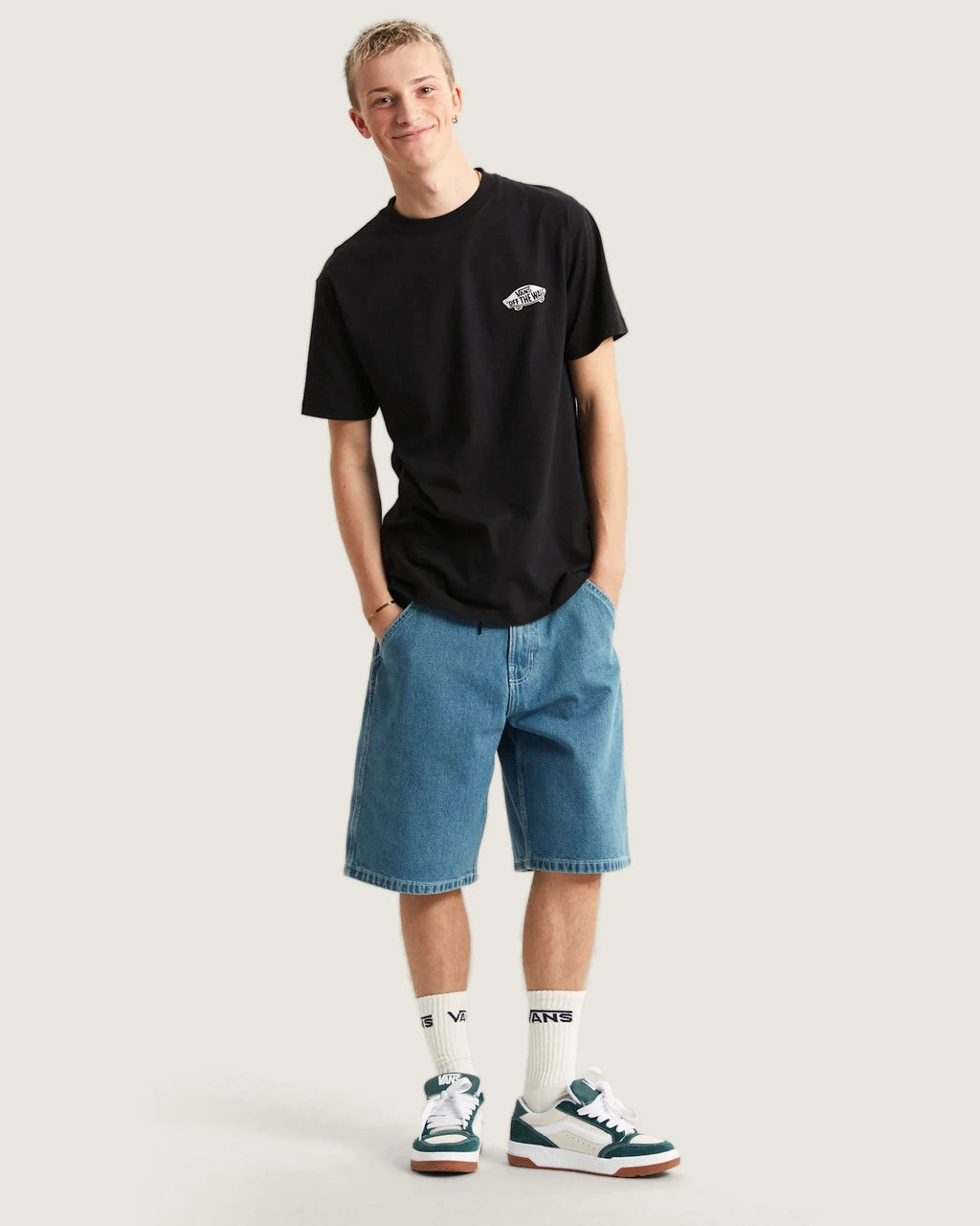 Vans Double Standard SS Tee Black/White Textil VN000SYDY281 - 5
