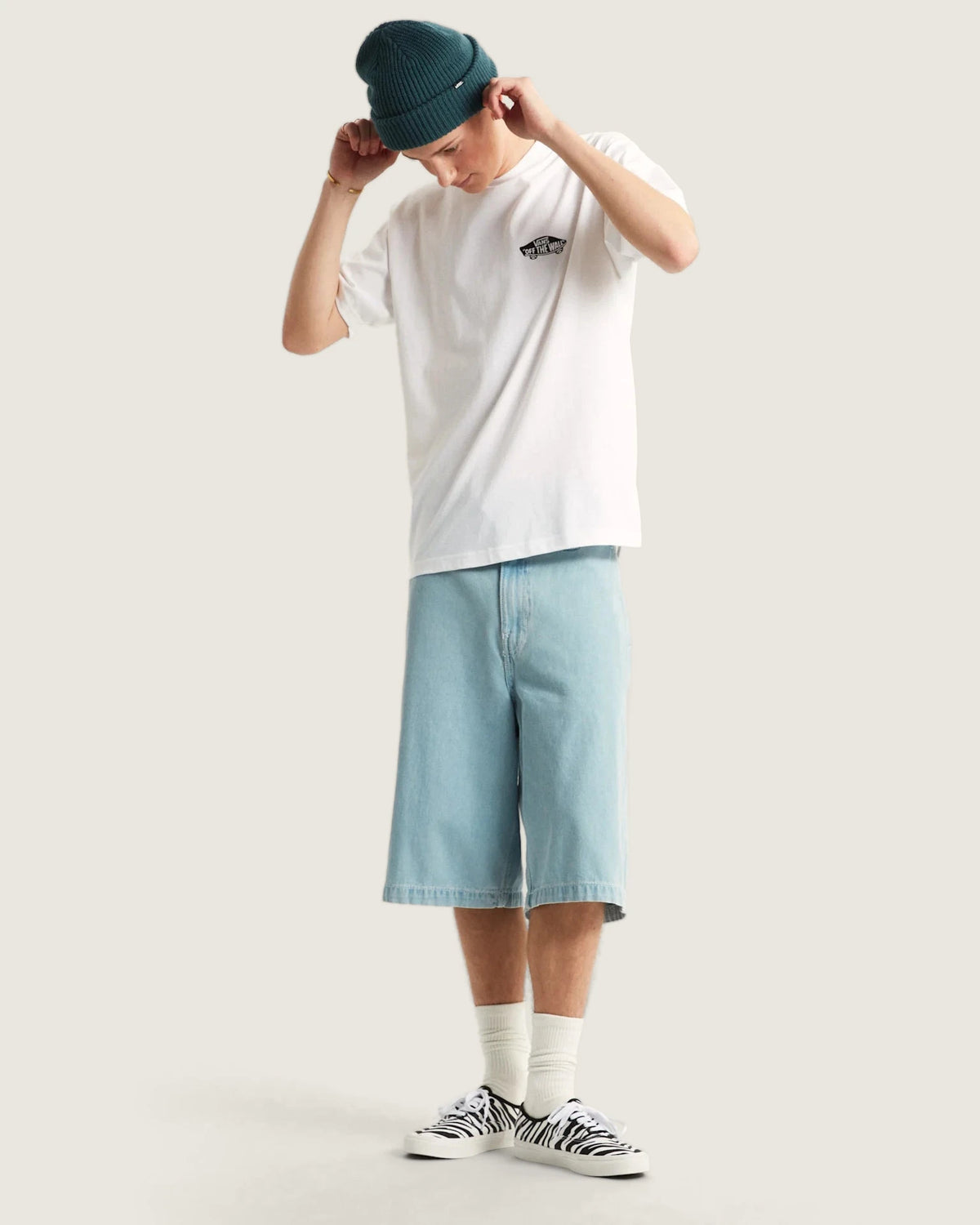 Vans Double Standard SS Tee White/Black Textil VN000SYDYB21 - 5