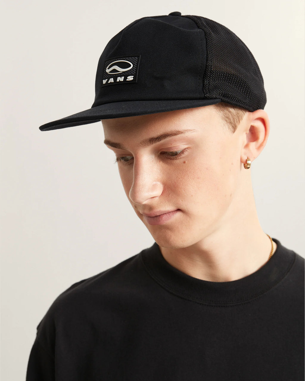 VANS Sidestripe Unstructured Trucker Black Sapka VN000T21BLK1 - 4