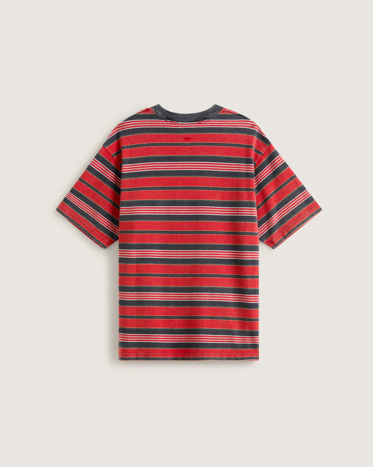 VANS Pique Stripe SS Knit RACING RED Póló VN000T6BIZQ1 - 2