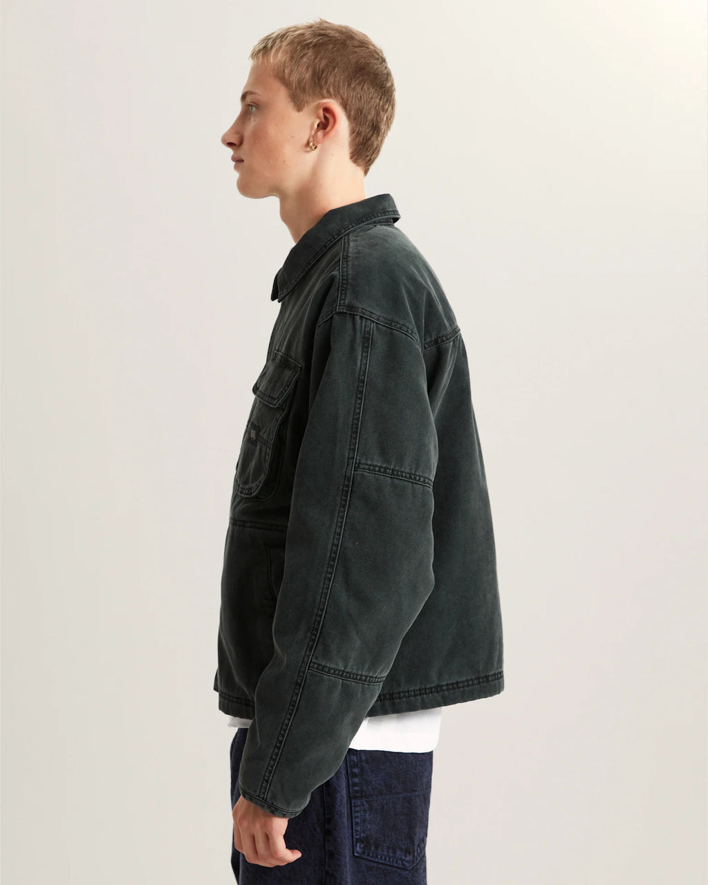 VANS Umber Pigment Canvas Jacket Black Kabát VN000T6KBLK1 - 6