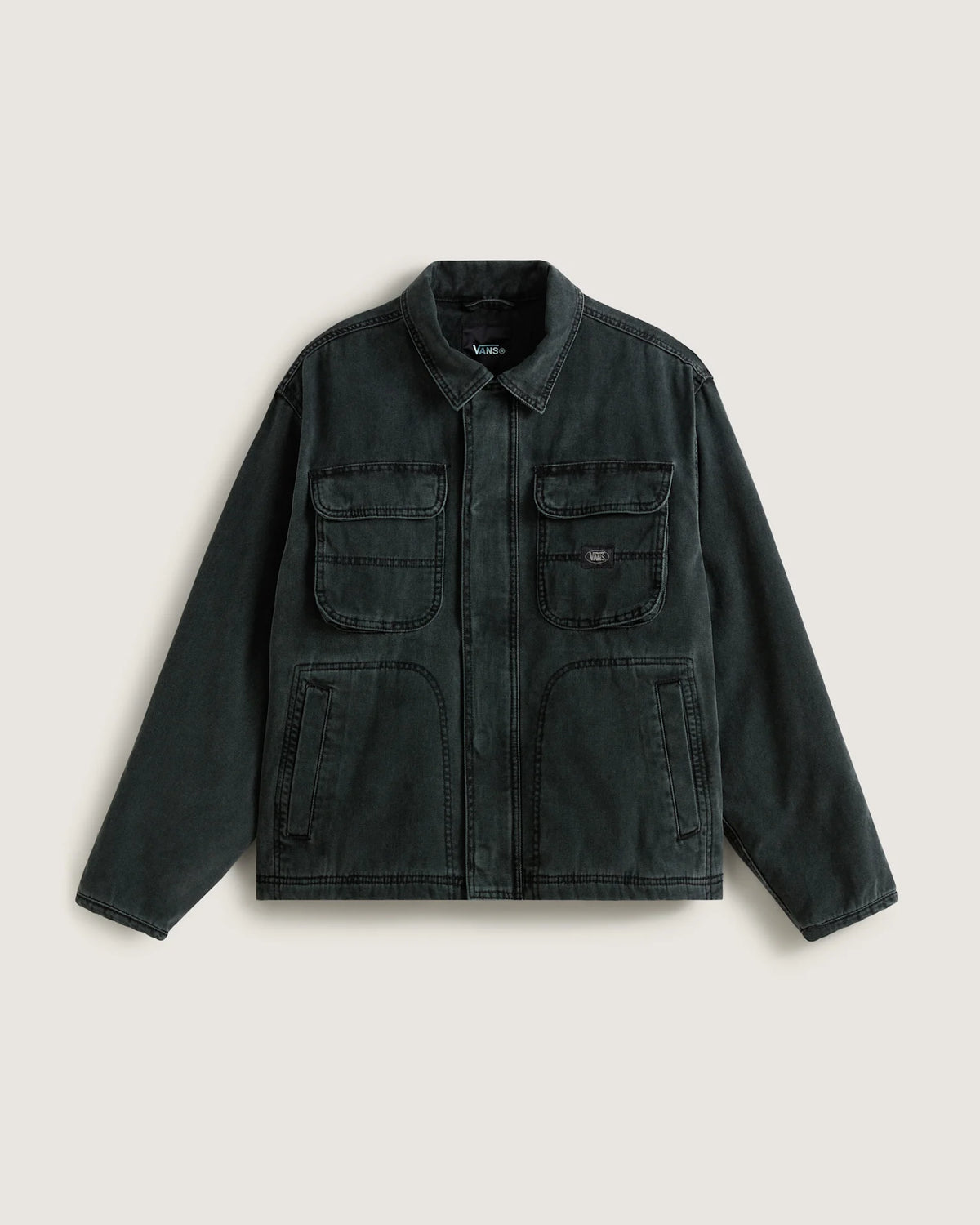 VANS Umber Pigment Canvas Jacket Black Kabát VN000T6KBLK1 - 1