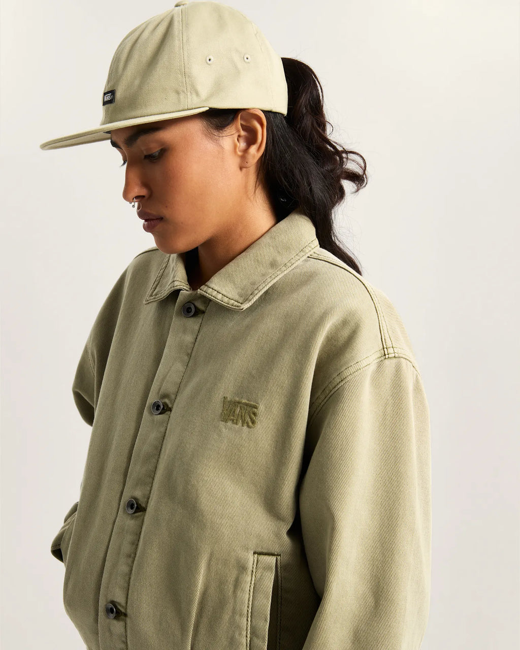 VANS Womens Pomona Station Jacket Soft Sage Kabát VN000T6YFSG1 - 8