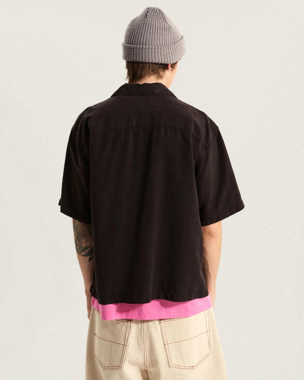VANS Van Doren Tencel Check Camp SS Shirt Black Ing VN000TA4BLK1 - 4