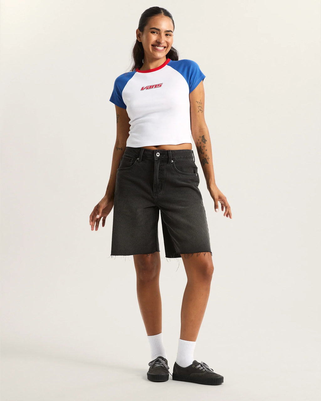 VANS Clare Baby Tee True Blue Póló VN000TBS7WM1 - 5