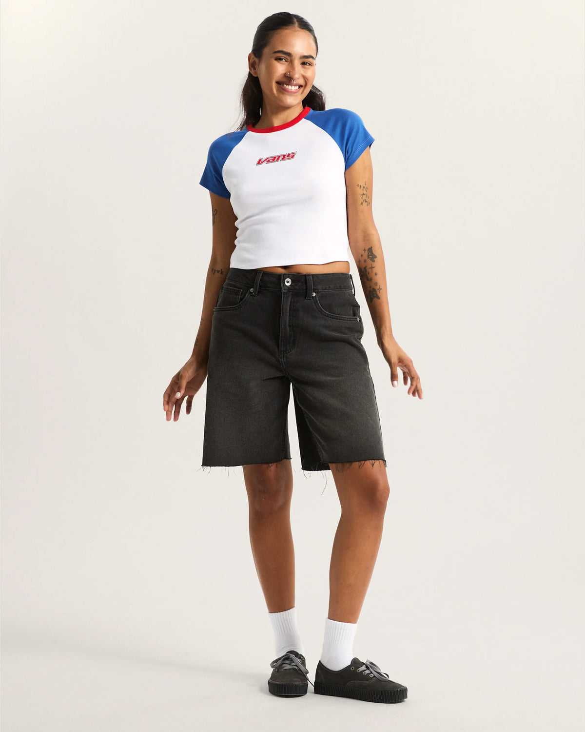 VANS Clare Baby Tee True Blue Póló VN000TBS7WM1 - 5
