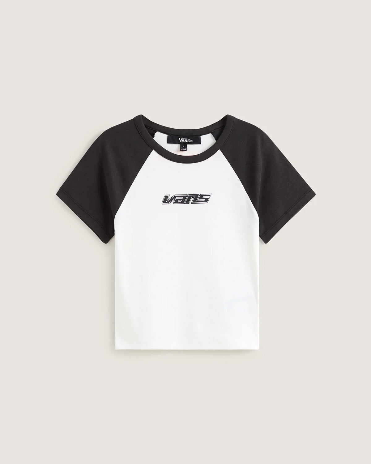 VANS Clare Baby Tee True White/Black Póló VN000TBSTWB1 - 1
