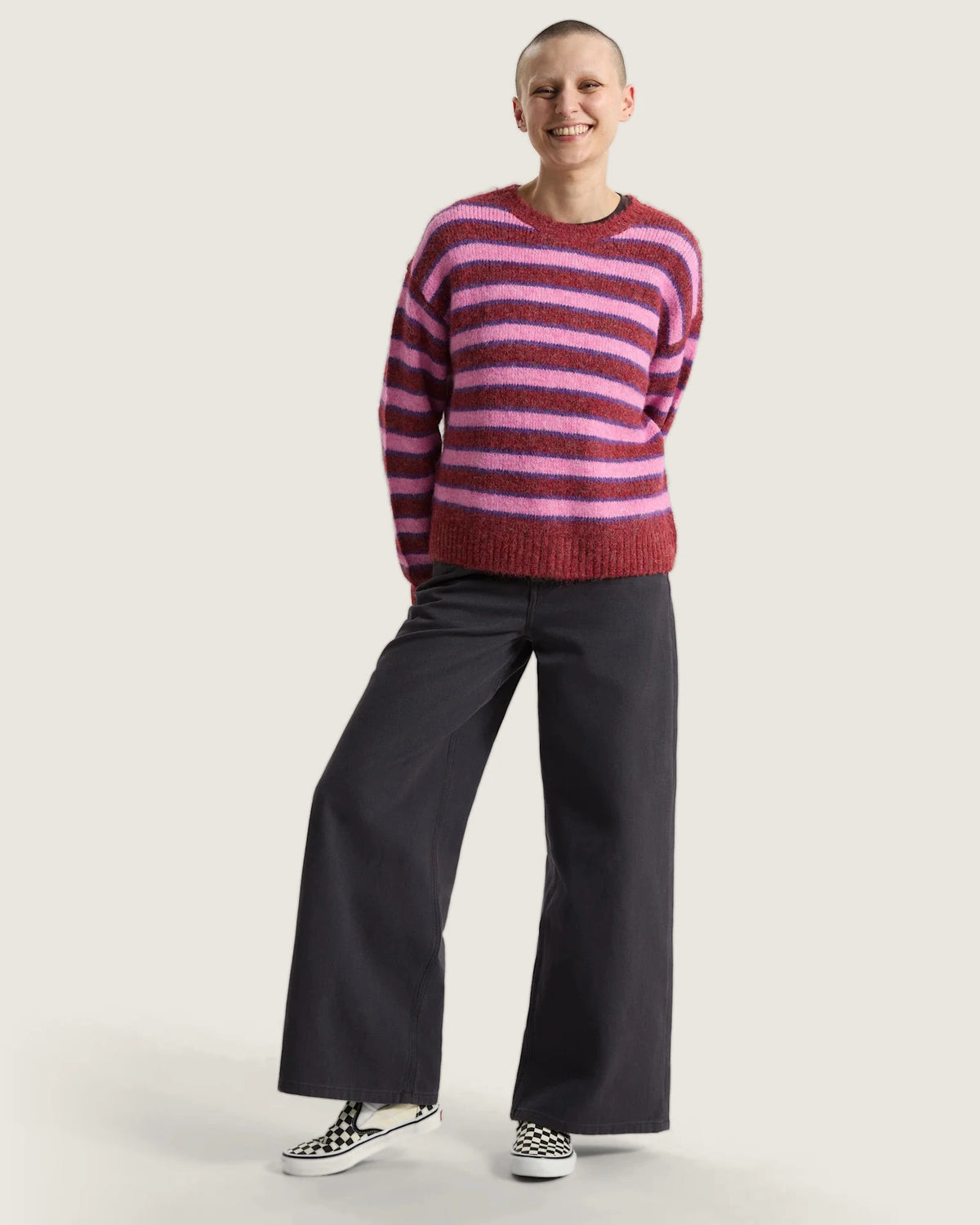 Vans Rollins Stripe Sweater Poppy Ember/Pur Textil VN000U4AHCT1 - 6