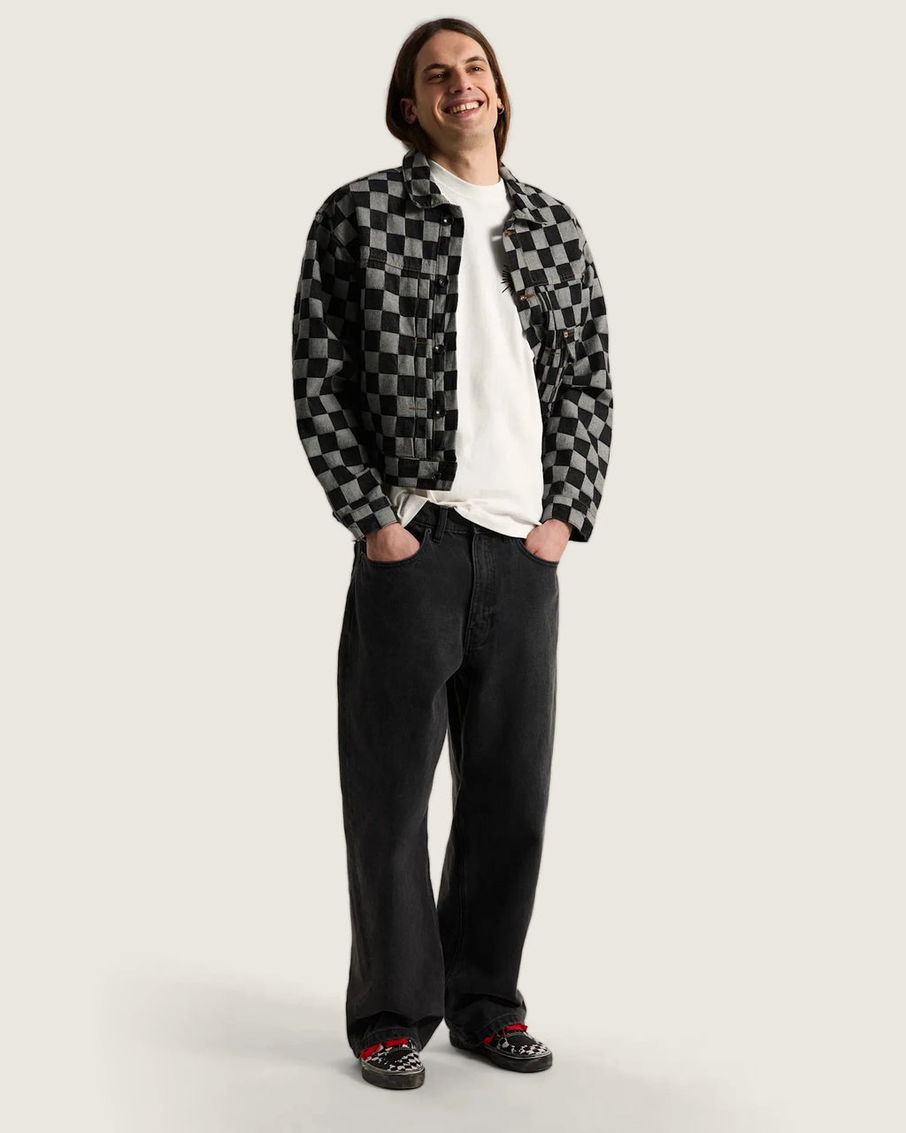 Vans Checkerboard Behaviour SS Tee EGRET Textil VN000U5SC9F1 - 5