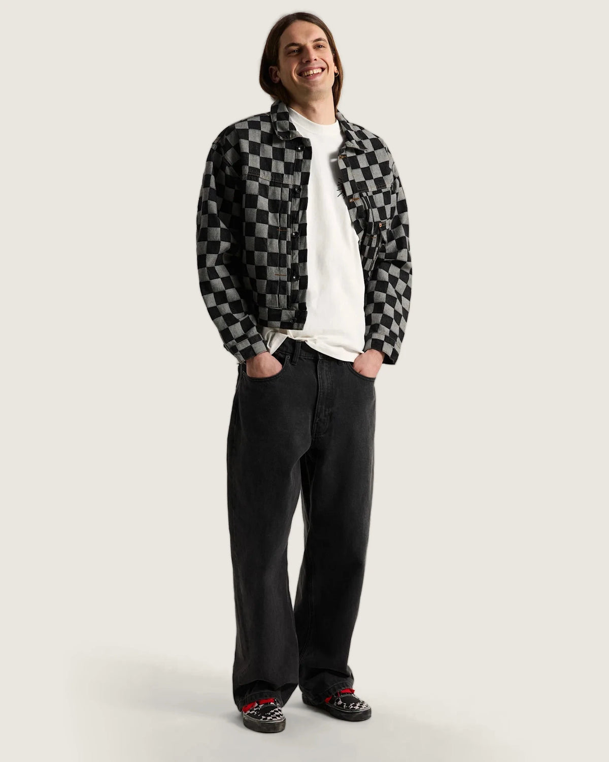 Vans Checkerboard Behaviour SS Tee EGRET Textil VN000U5SC9F1 - 5