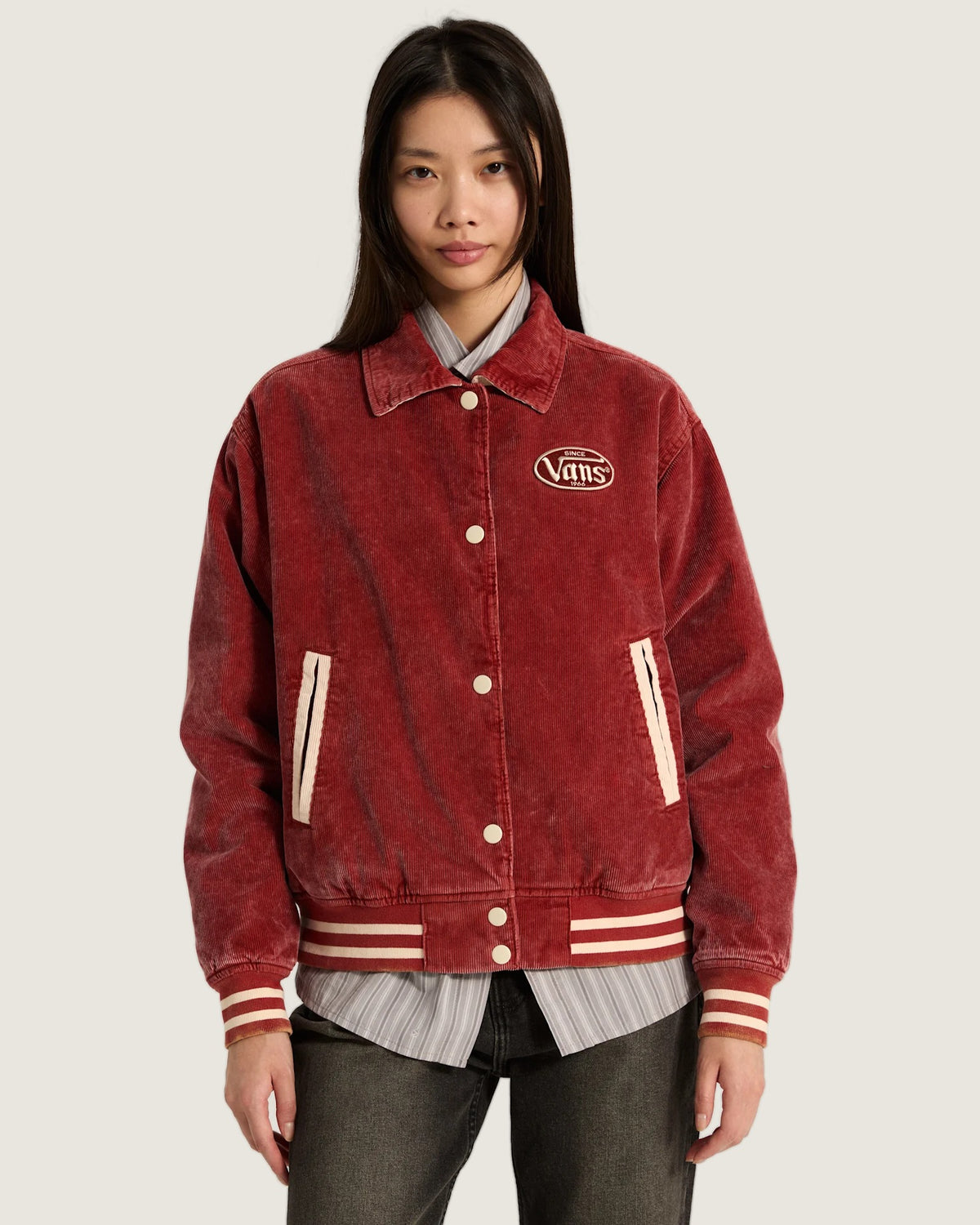 Vans Milliken Varsity Jacket Poppy Ember Textil VN000U89H891 - 3