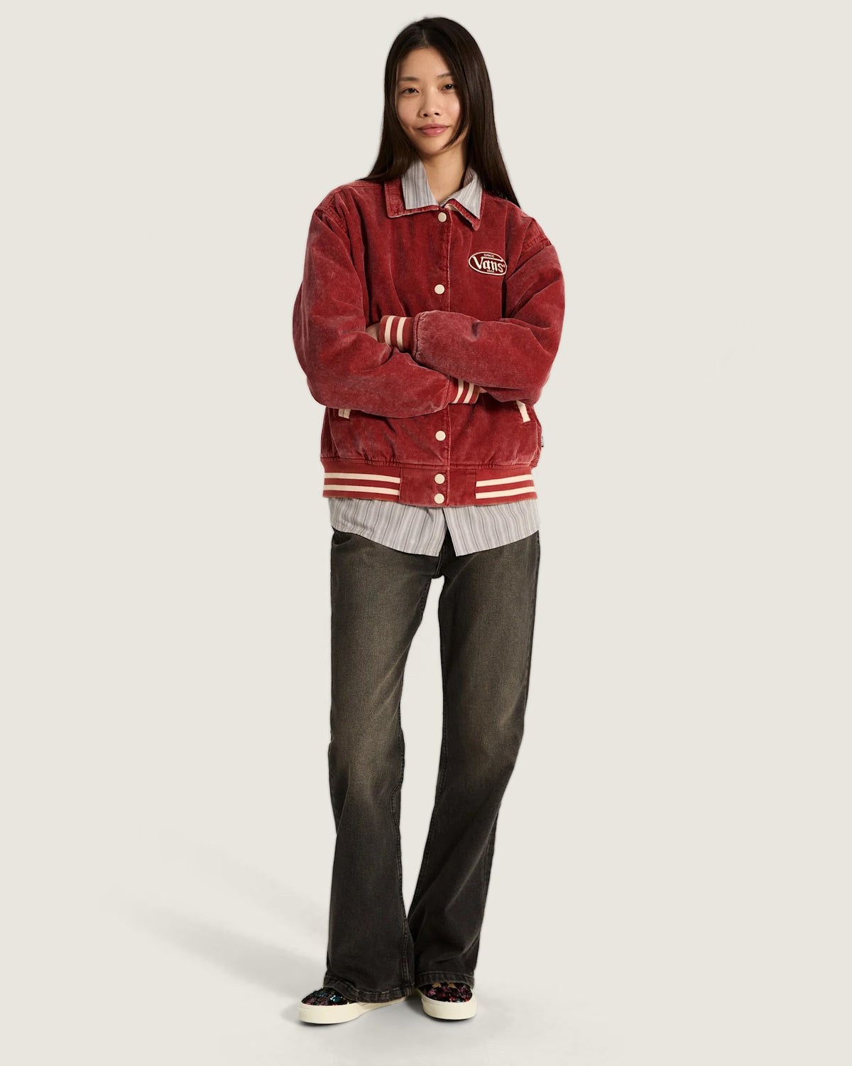 Vans Milliken Varsity Jacket Poppy Ember Textil VN000U89H891 - 4
