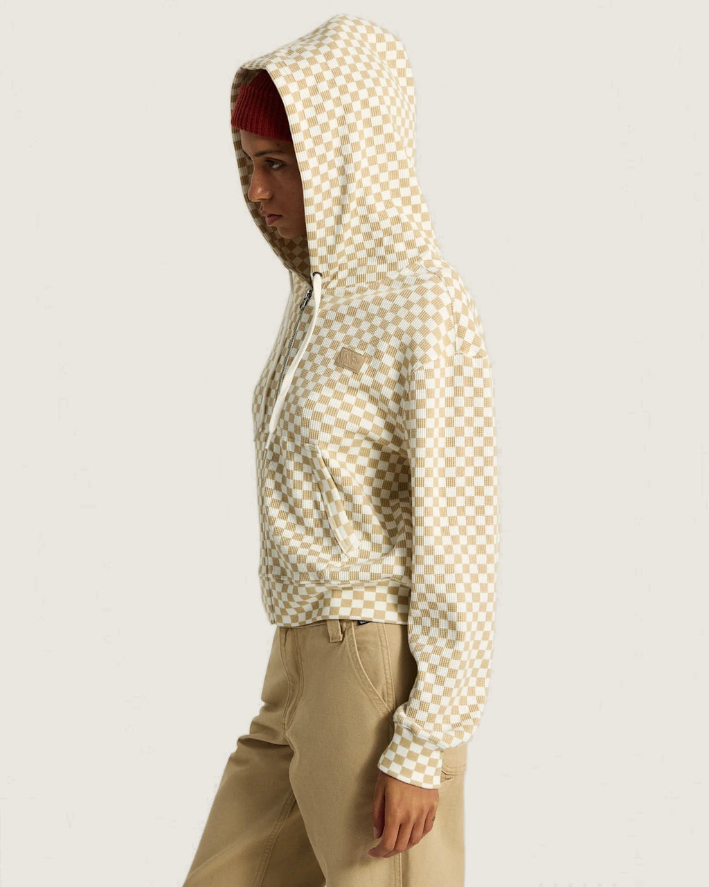 Vans Pierce Shrunken Full Zip marshmallow Textil VN000UA0FS81 - 5