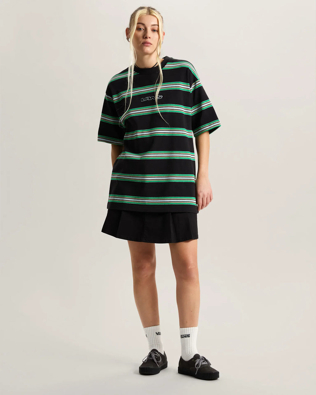 VANS Authentic Chino Mini Skirt Black Szoknya VN000VFNBLK1 - 7