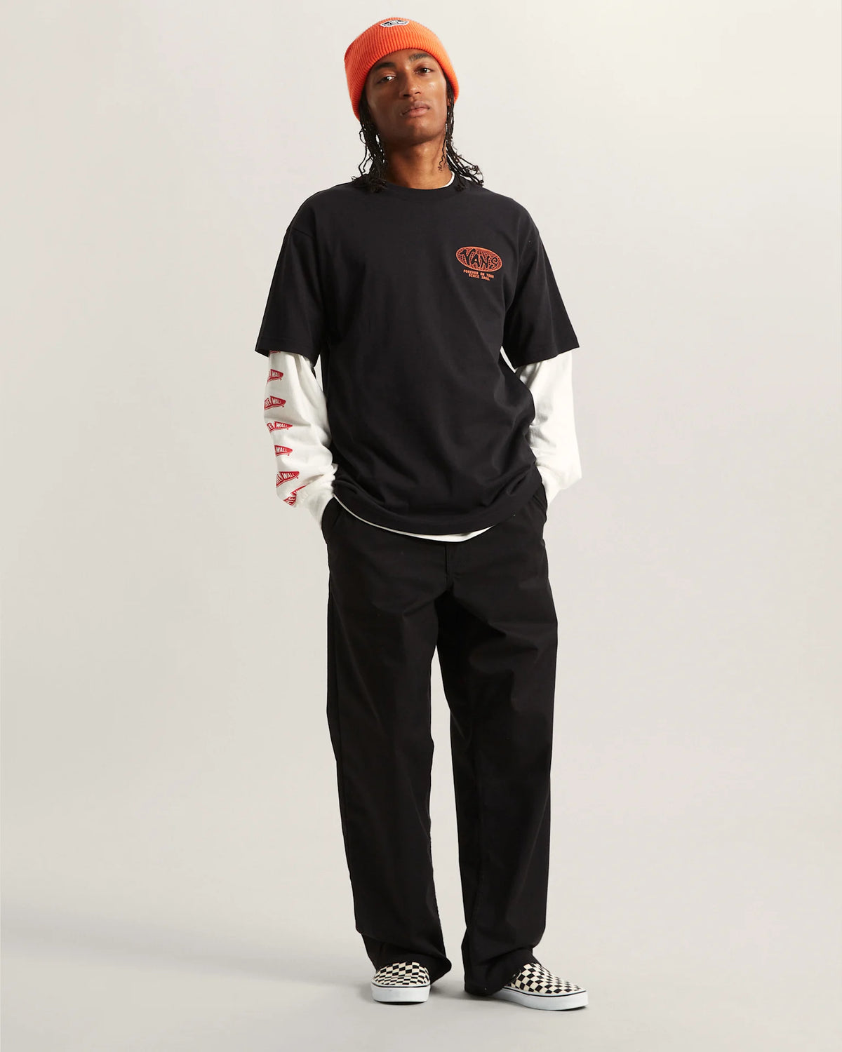 VANS WORLD TOUR LOOSE SS TEE Black Póló VN000VY8BLK1 - 5