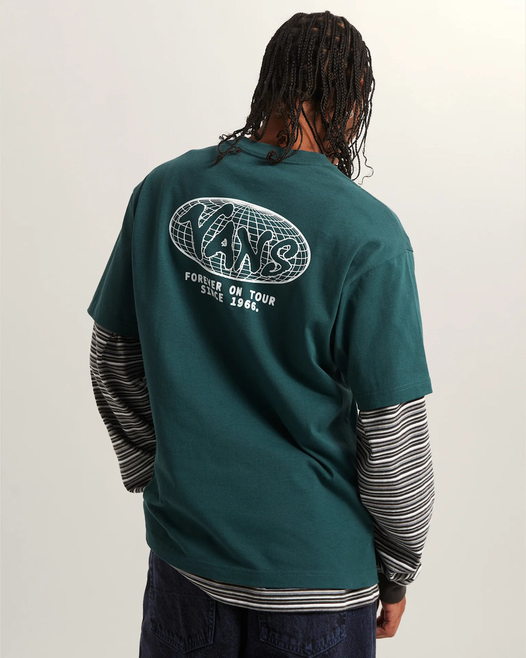 VANS WORLD TOUR LOOSE SS TEE Mystic Moss Póló VN000VY8FRJ1 - 4