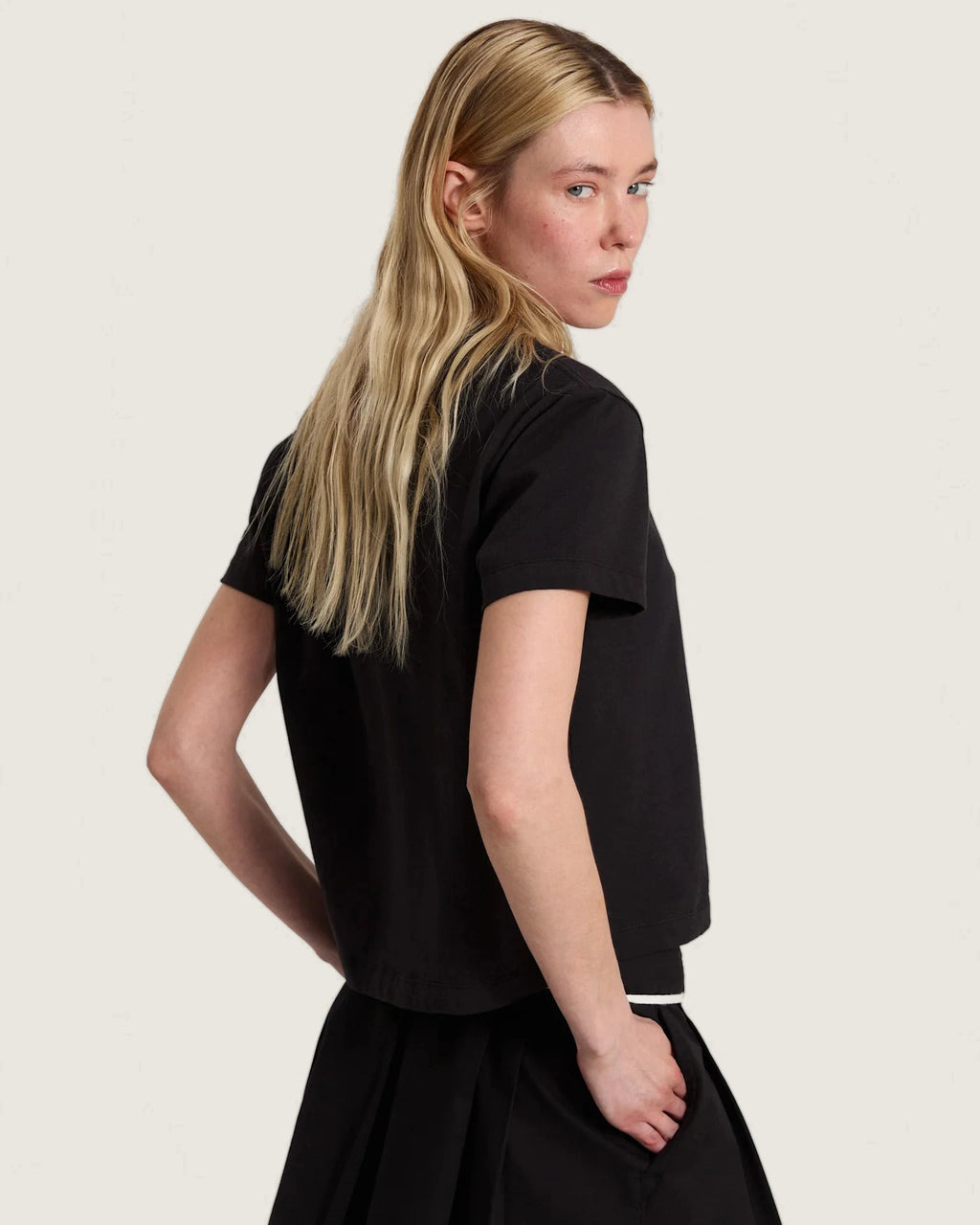 Vans Salton Crew SS Tee Black Textil VN000W17BLK1 - 4
