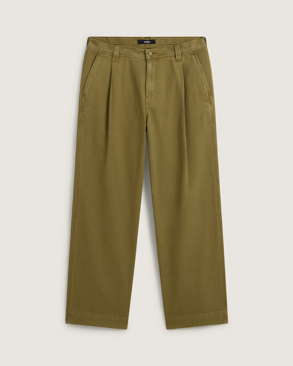 Vans Authentic Chino Loose Wide Leg Pant Olive Brown Textil VN000W1ROVB1 - 1