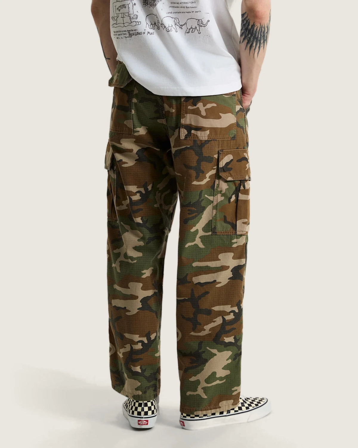 Vans Para Baggy AOP Cargo Pant Aluminum Camo Textil VN000W98HBP1 - 4