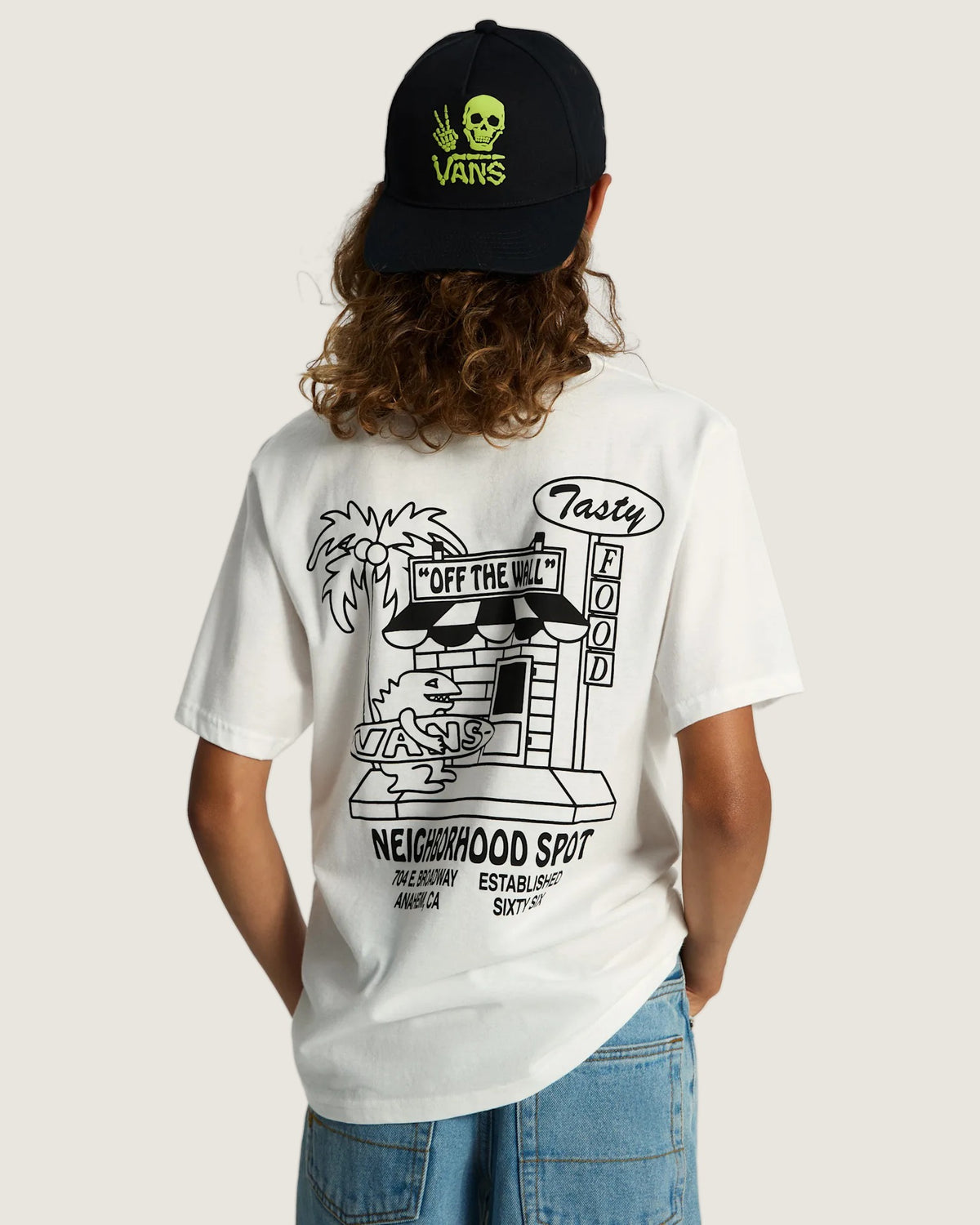 Vans Food Spot SS Tee White Textil VN000WAAWHT1 - 4