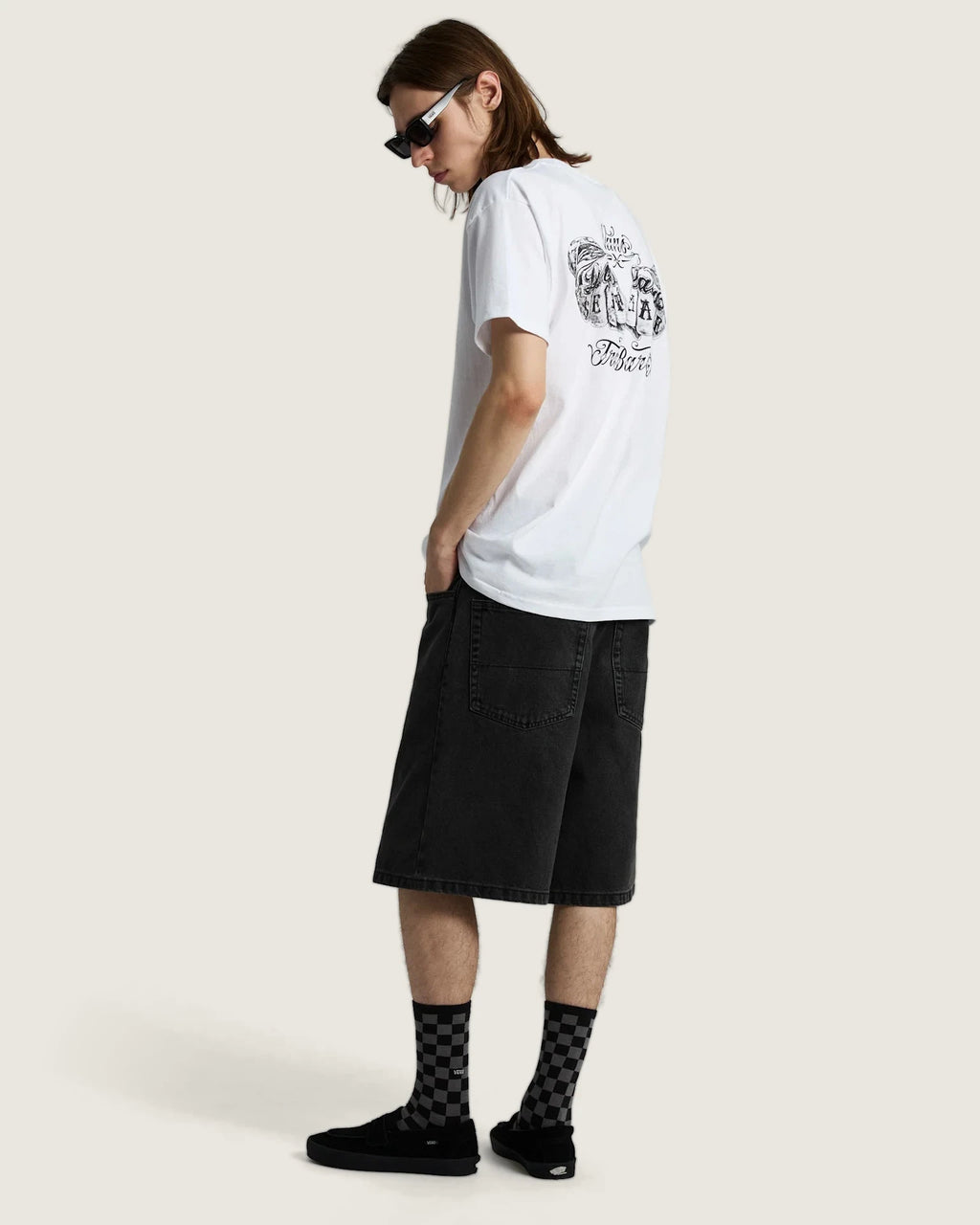 Vans Ticker Crew BLACK/WHITE Kiegészítő VN000X7FY281 - 4