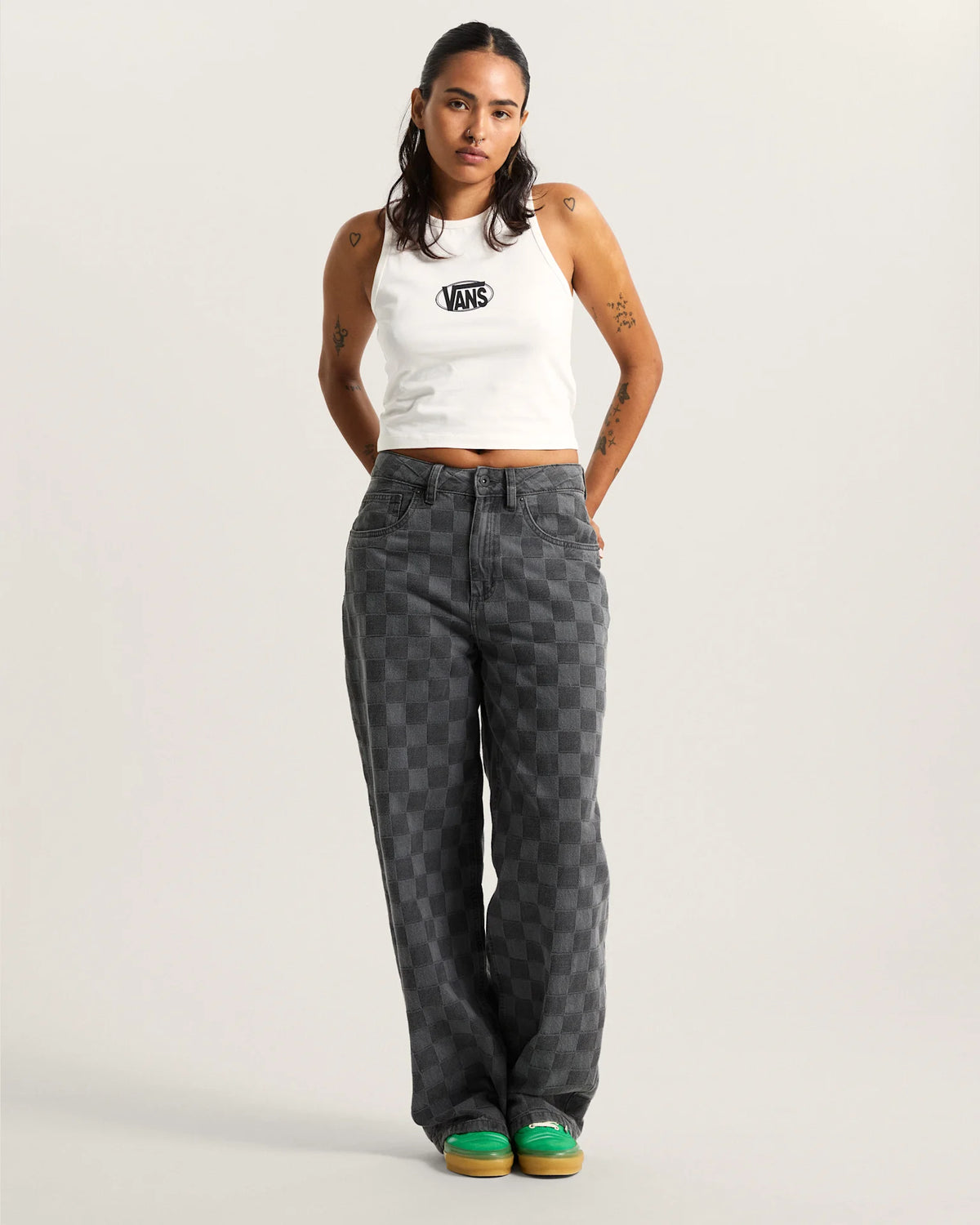 VANS OVAL LOGO TANK EGRET Trikó VN000XDPC9F1 - 5
