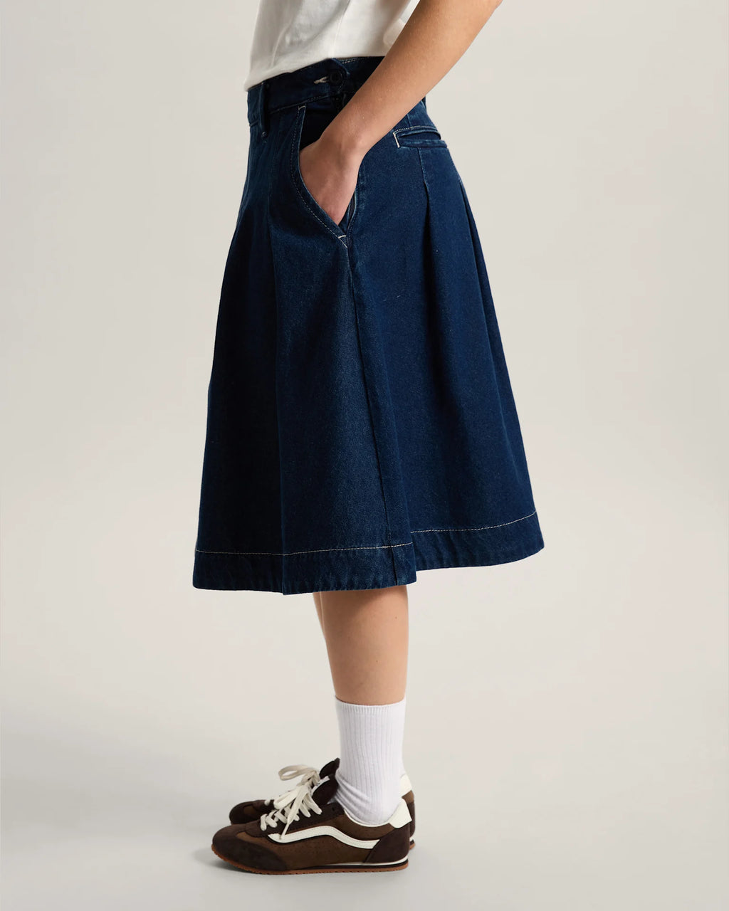 VANS Authentic Chino Denim Skirt Dark Rinse Szoknya VN000XEGDRR1 - 5