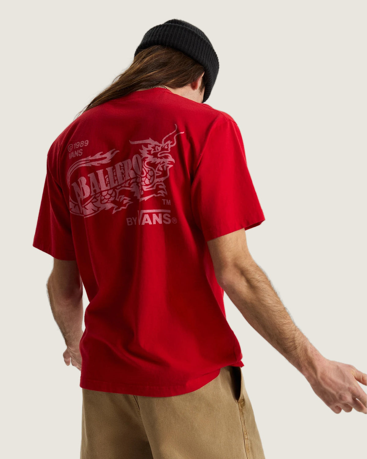 VANS Caballero SS Tee RACING RED Póló VN000XHBIZQ1 - 4
