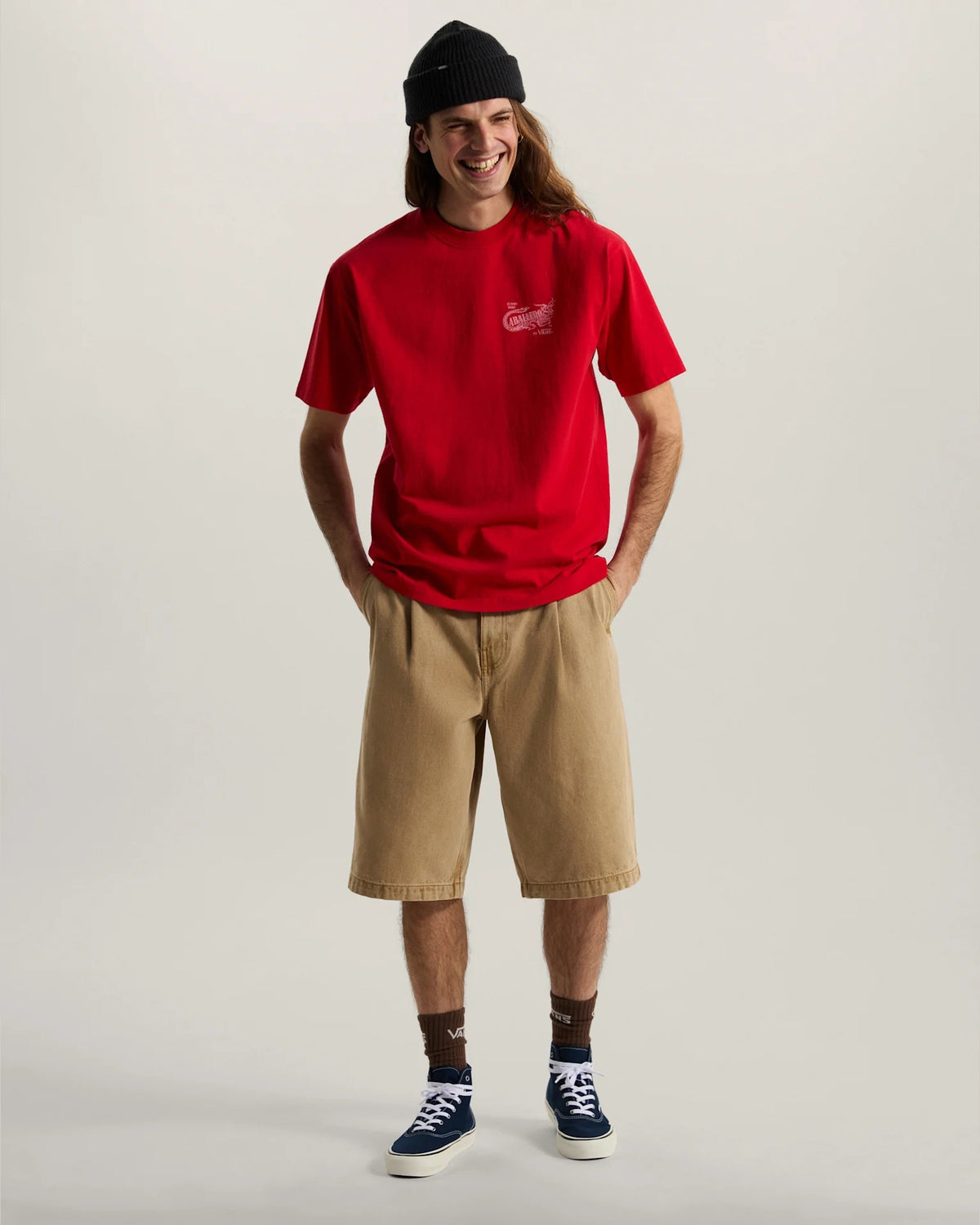 VANS Caballero SS Tee RACING RED Póló VN000XHBIZQ1 - 5