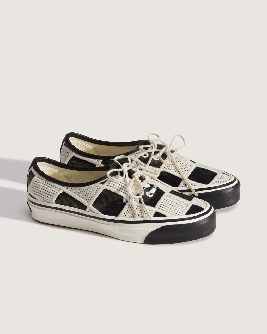 VANS LX Authentic 44 Shell Knit Black/Egret Cipő VN000Y0RFDB1 - 3