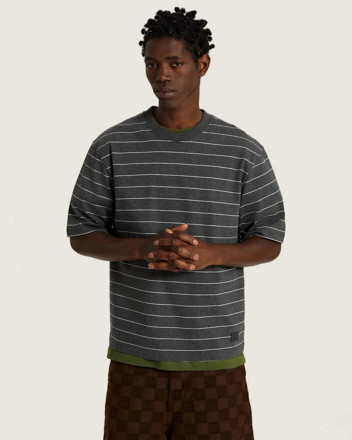 Vans Vans X Rowan Z Stripe SS Shirt Charcoal Textil VN000ZY3CHR1 - 3