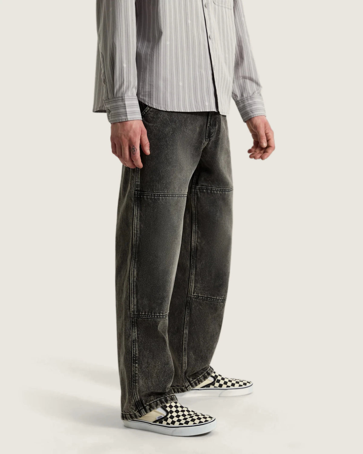 Vans Vans X Rowan Double Knee Jeans 2.0 Stonewash Black Textil VN000ZY6E901 - 5