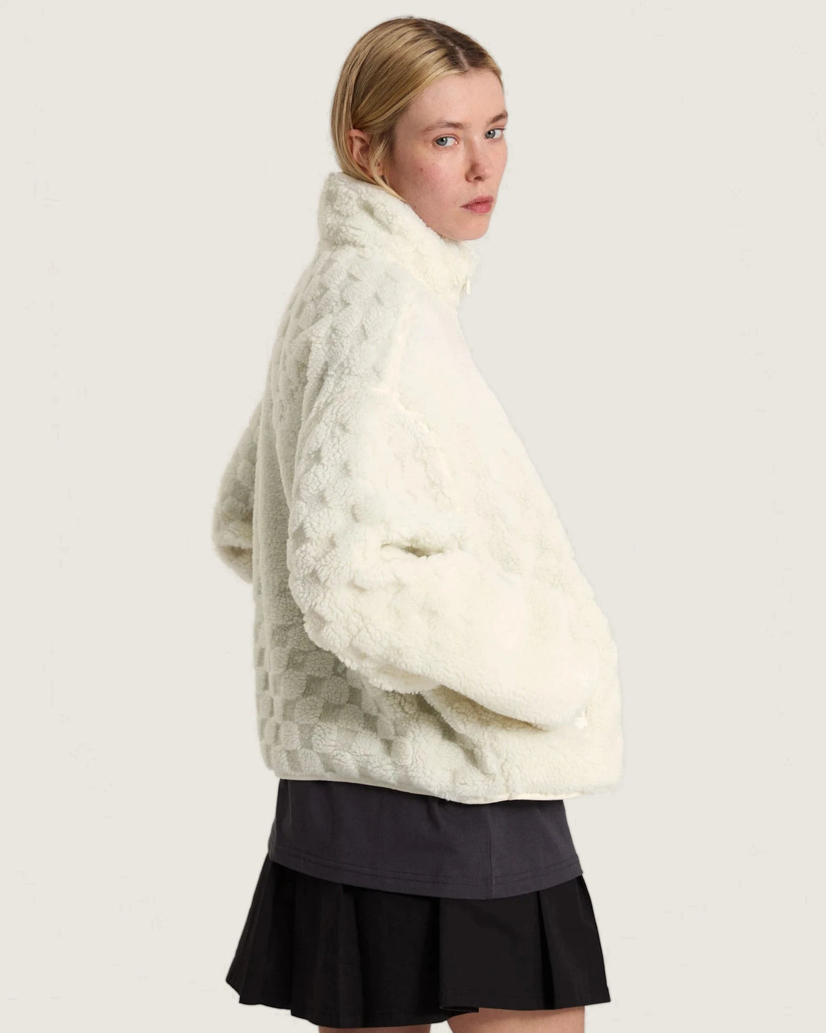 Vans Queens High Pile Jacket MARSHMALLOW Textil VN0010CXFS81 - 5