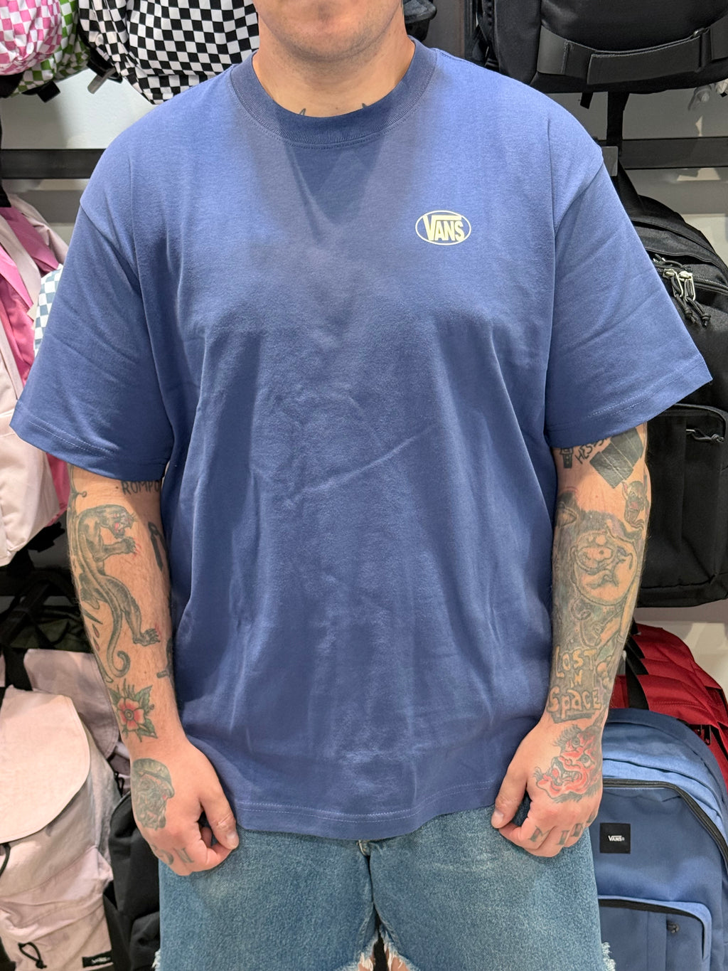 Vans Oval Logo Loose SS Tee True Navy Póló VN0010FE5TU1 - 1