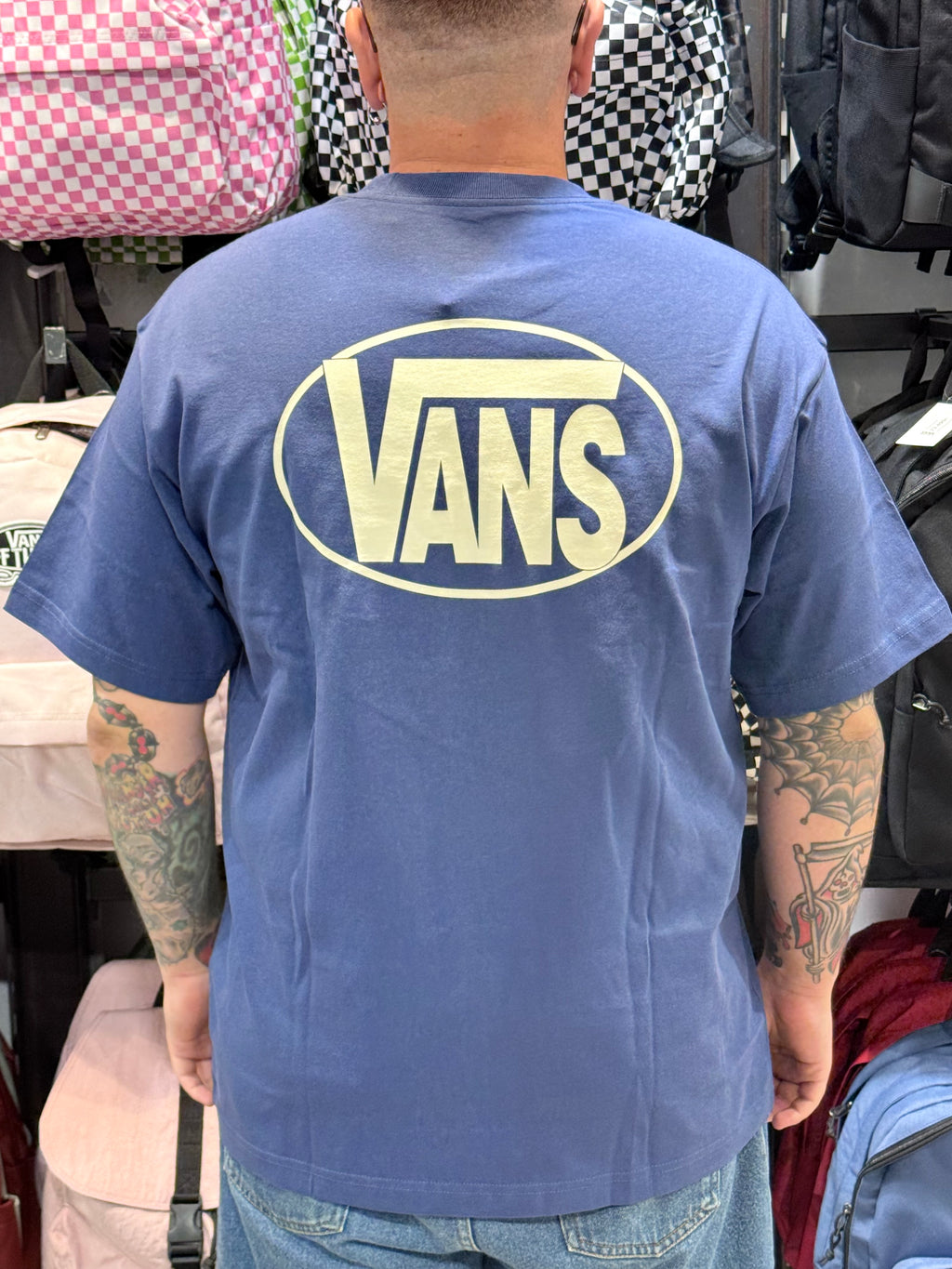 Vans Oval Logo Loose SS Tee True Navy Póló VN0010FE5TU1 - 2