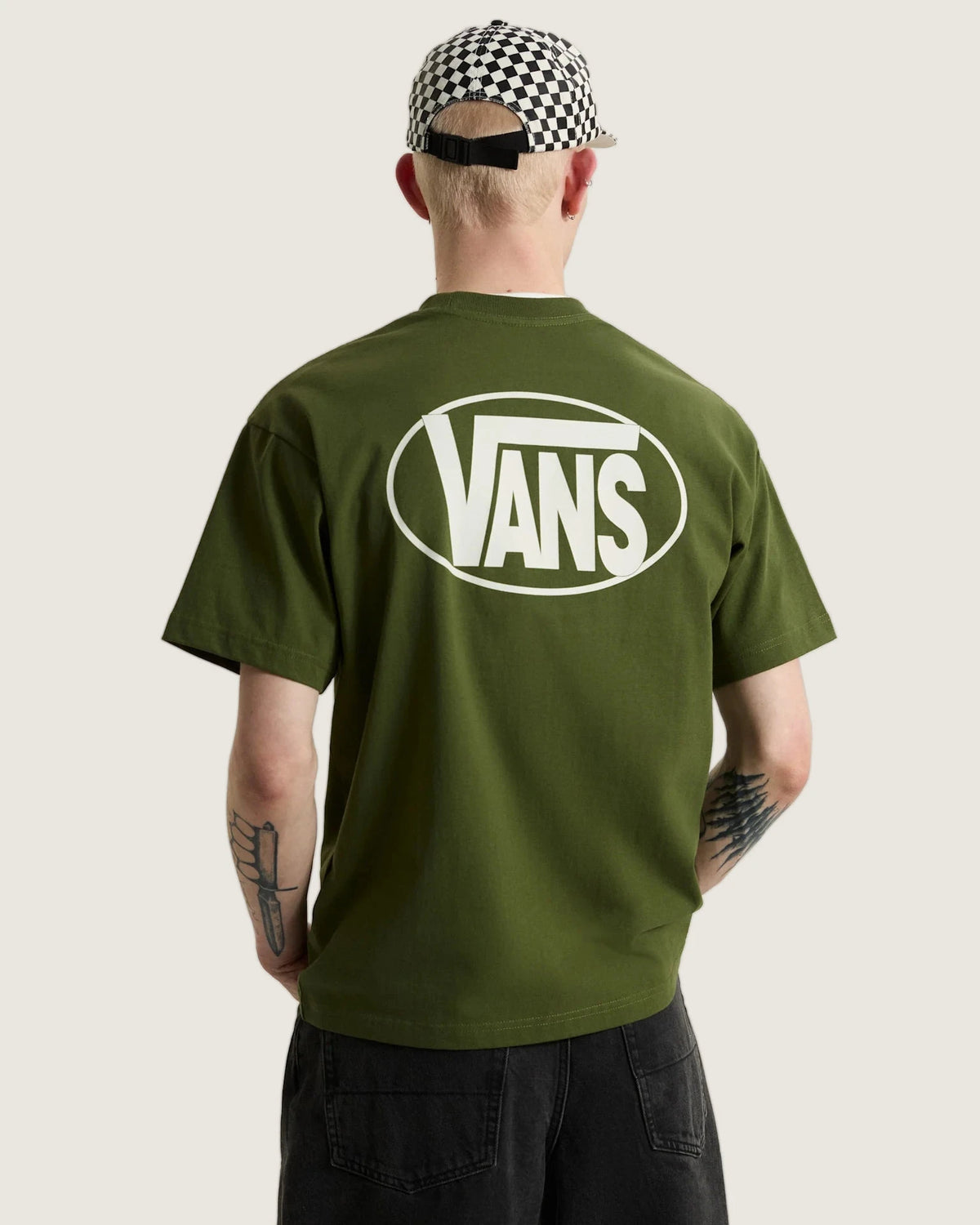 Vans Oval Logo Loose SS Tee Green Balsam Textil VN0010FEGRK1 - 4